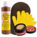 Maui Babe Browning Lotion 8oz & Maui Babe Coffee Scrub 8oz - Outdoor Tanning Lotion & Coffee Scrub with Mitt & 2 Exfoliation Gloves - Amazing Maui Babe Suntan Lotion Kit - Hawaiian Dark Tanning Formula Sun Tanning Lotion