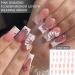 AJTUTUS False s Flower Full Cover Tips French White Tip Stick On Rhinestones Press On for Women - Buy Online on GoSupps.com