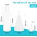 6-Pack 100ml Clear Plastic Travel Bottles Set - Empty Containers with Soap Bag & Funnels for Camping & Short Trips - Buy Online on GoSupps.com