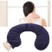 Bagima U-Shaped Heat Bottle Heating Pillows - Soft Rubber Hot Water Bottle for Winter Neck Therapy - Removable Fabric Cover (Navy Blue) - Buy Online on GoSupps.com