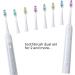 Acteh Sonic Electric Toothbrush Dual Set 5 Modes Smart Timer Long Lasting Battery 2 White Toothbrush Handles for Optimal Oral Care - Buy Online on GoSupps.com