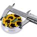 Sunflowers Printed Mini Round Pill Box | 3 Compartment Travel Pill Organizer | Portable Medicine Case for Home & Office - Buy Online on GoSupps.com