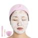 Sonku Face Mask Mixing Bowl Set - DIY Facial Mask Tool Kit with Brush, Spatula, Measuring Spoons, Cup, Sponge, Makeup Headband - Pink - Buy Online on GoSupps.com