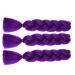 Kunsthaar Hair to Braid - Purple 24 Inch Kanekalon Ombre Jumbo Braids (6 Pieces) for Crochet & Box Braiding - Dark Violet - Buy Online on GoSupps.com
