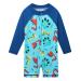 HUAANIUE Baby Boys Swimsuit Hat Short Sleeve One Piece Swimwear Zip Rash Guard Sun Protection Wetsuit Cap UPF 50+ 6M-4Y Swimming Hat Bathing Beachwear 6-12 Months 06 Dinosaur Swimwear
