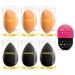 Premium Makeup Sponges Beauty Foundation blender Sponge for Applicator Foundation and Highlight Perfect for Liquid Cream and Powder Soft and Flexible(3 Orange + 3 Black)