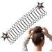 Invisible Hair Holder | U Shape Stretchable Hair Fixer - Girl Hair Clips For Prom Daily Casual Wedding Dating Working And Traveling Silver Five-pointed Star - Buy Online on GoSupps.com