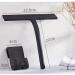FEAWUS 9inch Shower Squeegees Black Squeegees for Glass Doors Bathroom Window Squeegee Silicone Shower Squeegee with Hook - Buy Online on GoSupps.com