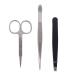 Honbay 3PCS Tweezers Set Point and Slant Stainless Steel Tweezers  Eyebrows Scissor  for Eyebrow and Nose Hair