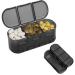 FYY Daily Pill Organizer 7 Compartments Portable Travel Pill Case Pill Box for Purse Pocket to Hold Vitamins Cod Liver Oil Supplements and Medication-Black