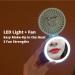 UNAGLAM Compact Pocket Makeup Mirror with LED Light & Fan - 3-in-1 Mini Travel Mirror for Makeup & Cooling - USB Rechargeable - Grass - Buy Online on GoSupps.com