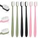 Wllhyf 6 PCs extra soft toothbrush micro nano toothbrush sterile fiber adult toothbrush painless brushes for sensitive gums teeth oral gum recession child (set 3 6) black green pink