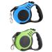 2 x 16ft Retractable Dog Leash for Large Dogs - Holds up to 110 lbs Retractable Dog Leash 360 Anti-Tangle Heavy Duty Dog Leash with Non-Slip Handle for Small to Large Dogs and Cats. (Blue + Green)