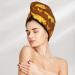Dinosaurs & Leaves Microfiber Hair Towel | Super Absorbent Coral Velvet Wrap for Women - Perfect for Long Curly & Thick Hair - Buy Online on GoSupps.com