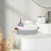 HLWDFLZ Bathroom Countertop Organizer Basket - Cotton Rope Woven Storage Basket for Bathroom, Bedroom, Living Room, Entryway - White/Gray - Buy Online on GoSupps.com