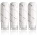 Gemice Travel Bottles Set for Toiletries, TSA Approved Travel Containers Leak Proof Silicone Squeezable Travel Accessories 3oz for Shampoo Conditioner Lotion Body Wash (4 Pack) White