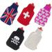 Snoozy XXL Hot Water Bottle - 2L with Soft Cozy Cover | Natural Rubber | Pink Heart - Long-Lasting Heat for Comfort - Buy Online on GoSupps.com