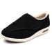 Winter Fleece Orthopedic Diabetic Walking Shoes for Women Wide Width Diabetic Sneakers Adjustable Edema Shoes for Arthritis Swollen Feet (Color : Black 1 Size : 12)