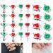 24stk 3D heart zepter zircon nail charms heart nail charms shiny wand and heart nails nails rhinestones for woman diy crystal decoration diamond flatback diamond heart for nail wedding red green love