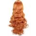 ColorfulPanda Long Orange Wavy Hair Wig - Perfect for Anime Cosplay and Halloween Parties | Synthetic Women's Wig in Ginger Color - Buy Online on GoSupps.com
