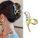 Flower Hair Claw Clips for Women Lily of The Valley Hair Claw Large Orchids Non-Slip Strong Metal Hair Clips Hold Hair Jaw Clips Acetate Hair Claws Clips Accessories for Thick and Thin Hair(Blue)