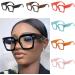 NIDOVIX Oversized Blue Light Glasses for Men & Women | Retro Thick Frame Eyeglasses - 50mm Fashionable Computer Glasses - Buy Online on GoSupps.com