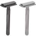 Portable Men's Safety Razor - Zinc Alloy Double Edge Razor with Brass Handle | Ideal Gift for Men (Silver) - Buy Online on GoSupps.com