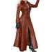 Buy Hehiy Women's Aviator Leather Jacket - Removable Collar Oversize Biker Style Comfortable Lined Coat in Black and Brown - International Shipping Available - Buy Online on GoSupps.com