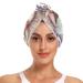 Eggs Floral Dwarf Hair Towel 2 Pack Super Absorbent Hair Drying Towel Quick Dry Hair Turbans Head Towel with Button Twisty Wrap for Women Girls