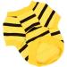 Paidful Striped Dog Shirt for Small & Medium Dogs | Breathable Summer Tank Tops for Pets | Heart Print Vest for Puppies & Chihuahuas | Dark Yellow - Size L - Buy Online on GoSupps.com