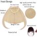 Clip in Bangs Fringe Hair Extensions Thick Full Neat Front Bangs Extension Ombre mix Hair 2 Clips on Bangs Hairpieces Accessories Light Ash Brown mix Bleach Blonde - Buy Online on GoSupps.com