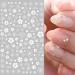 3D Self Adhesive Flower Nail Stickers - White | Nail Art Decals for Women, Kids, and Girls | Blossom Manicure Tips and Nail Wraps for Acrylic Nails - Buy Online on GoSupps.com