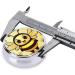 Cute Little Bee Portable Metal Pill Box - Round Mini 3-Compartment Organizer for Small Pills | Travel Essentials | Hinged Fastening Design | Black - Buy Online on GoSupps.com