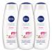NIVEA Rose and Almond Oil Body Wash 3x500ml Rose & Almond Oil