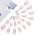 Brishow Pink Coffin Artificial Nails - Long Press-On Ballerina Acrylics - 24 Full Cover Stick-On Nails for Women & Girls - Buy Online on GoSupps.com