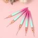 WLLHYF 5 Pieces Nail Art Liner Brush Painting Nail Art Brush Long Line Detail Fine Drawing Nail Point Drawing Tool Set 7mm/9mm/11mm/15mm/25mm (Pink Greenish) - Buy Online on GoSupps.com