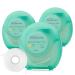 Wellsamed unwaxed fluffy dental floss in 50m dispenser mint flavour (3 pieces)