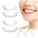 Care Spring 2 Pairs Cosmetic Veneer Teeth Fake Teeth Veneers Top and Bottom Whitening Dentures Natural Tone Instant Smile Veneer Teeth for Man Woman Teeth Whitening and Perfect Smile