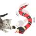 Cat Toys Snake Interactive,Realistic Simulation Smart Sensing Snake Toy,USB Rechargeable,Automatically Sense Obstacles and Escape,Moving Electric Tricky Snake Cat Toys for Indoor Cats Dogs(Pink)