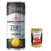 Italian Gourmet E.R. San Pellegrino Chinotto Zero Sugar Free Canisters 33 cl Orange Lemonade with No Added Sugar + Italian Gourmet Polpa 400 g Set of 72
