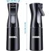 AOOWU 2PCS Continuous Water Mister Spray Bottle 200ml - Salon Hairdressing & Home Cleaning - Fine Mist Spray for Plants & Pets - Black+White - Buy Online on GoSupps.com