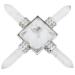 Nupuyai Energy Generator Pyramid 4 Points Rock Crystal Energy Generator Healing Stone for Reiki Meditation