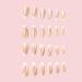 Shop Mrcuvaryas Almond Press on Nails - White Glossy French Short Fake Nails | 24 Sheer Artificial Fingernails for Women - Buy Online on GoSupps.com