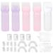 9 Pcs Root Comb Applicator Bottle Set with Disposable Tool Kit Hair Oil Applicator Bottle for Salon Dry Cleaning Dyeing and Perming Hair Dye Brush Bottle for Treat Hair At Home(Pink+White+Purple)