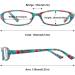 Women s Anti-Blue Light Reading Glasses - Mint Green Floral Rectangle Eyeglasses with Spring Hinge & Pouch | 2.75x Magnification - Buy Online on GoSupps.com