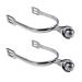 Horse Spurs 1 Pair Stainless Steel Equestrian Spurs Smooth Roller Ball Spurs- You Boots Western Spurs for Riding Bumper Supplies West Cowboy for Horse Training Equestrian(1 pair women horse spurs)