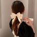 Silky Satin Hair Bows for Women Large Beige Bow Hair Clips Satin Hair Clips Clip Large Plain Hair Bun Hair Pin French Hair Clips Horse Chwanz Accessories Jewellery (Beige) - Buy Online on GoSupps.com