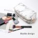Betroy 2-Piece Marble Cosmetic Bags Set | Waterproof PU Leather Makeup & Pencil Case | Stylish Travel Wash Bag for Women - Buy Online on GoSupps.com