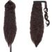 26 Inch Dark Brown Curly Wrap Around Ponytail Hair Extension - Synthetic Magic Yaki Corn Wave Ponytail - Buy Online on GoSupps.com