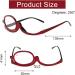 Foldable Makeup Reading Glasses for Women - +2.5 Red Presbyopia Visual Aid - Buy Online on GoSupps.com